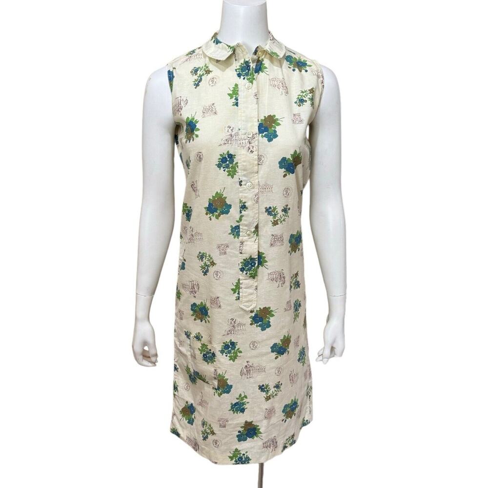Vintage Floral Print Sleeveless Dress Size 7/8 - Picture 2 of 15